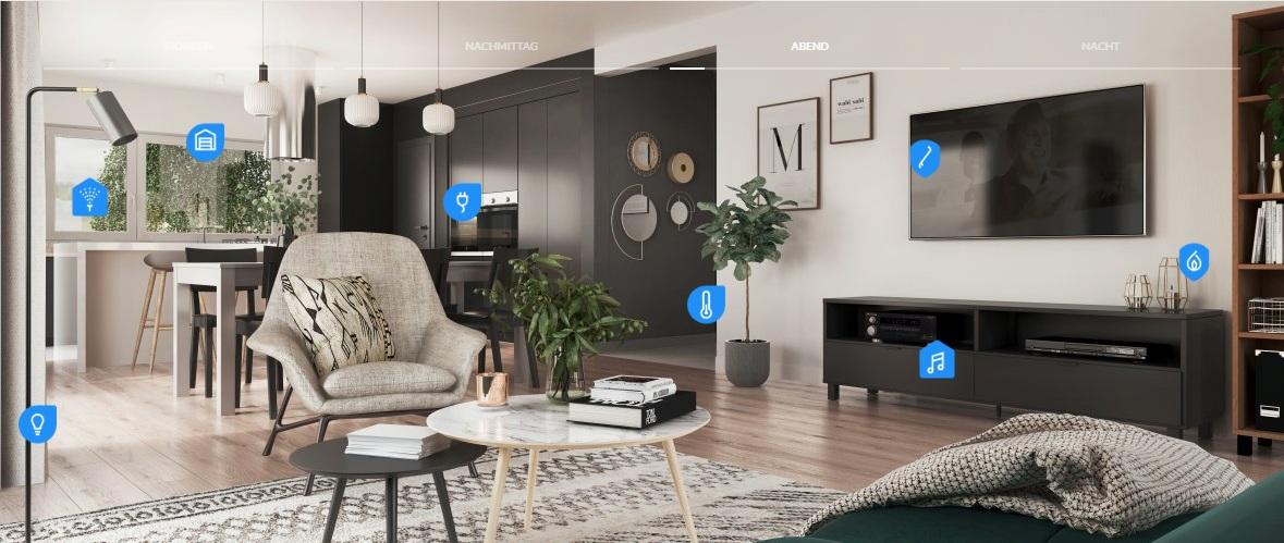 home with smart home functionalities